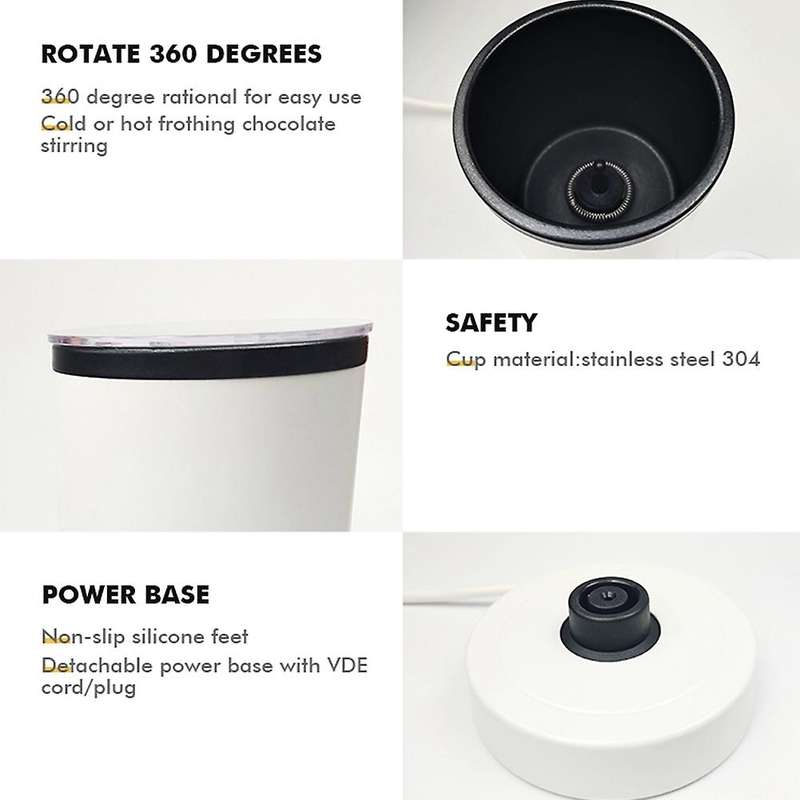 Automatic Milk Frother Electric Warmer with Hot or Cold Functionality for Cappuccino Latte Macchiato