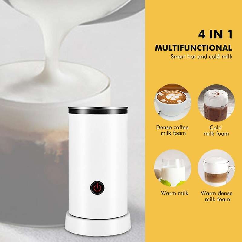 Automatic Milk Frother Electric Warmer with Hot or Cold Functionality for Cappuccino Latte Macchiato