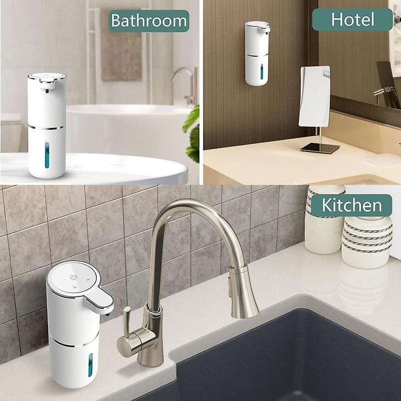 Automatic Soap Dispenser - Touchless Foaming Soap Dispenser 400Ml USB Rechargeable Dispenser for Bat