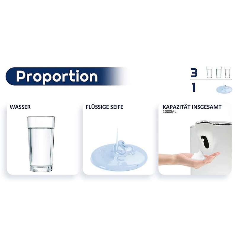 Automatic Soap Dispenser 1000 Ml, with USB & Soap Dispenser Sensor Non-Contact Foam Soap Dispenser f