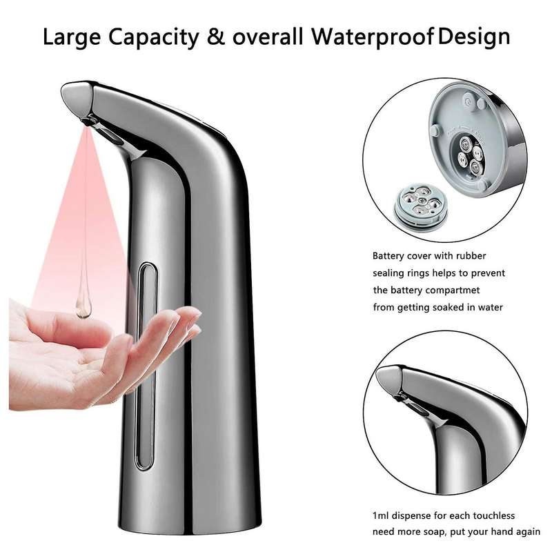 Automatic Soap Dispenser Touchless 400Ml,Automatic Sensor Soap Dispenser,Dish Soap Dispenser for Kit