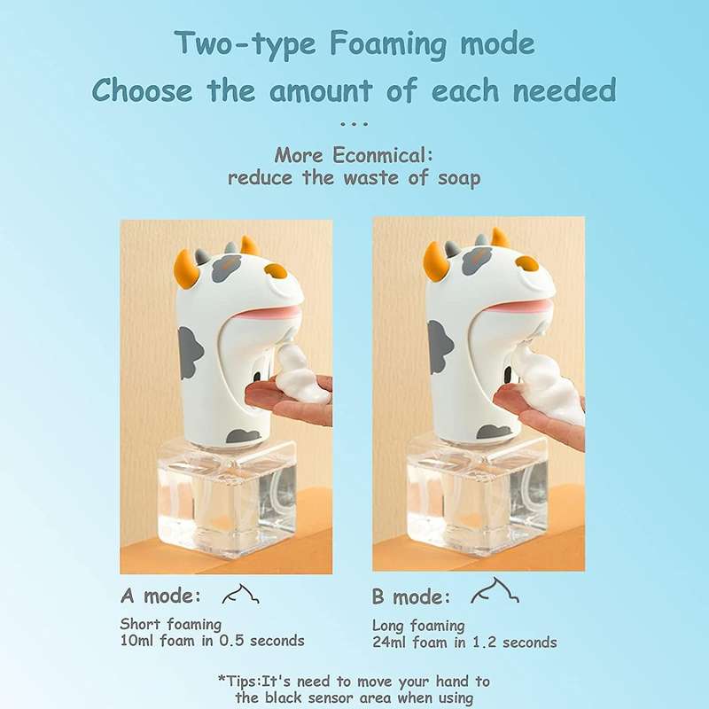 Automatic Soap Dispenser Press less Hand Soap Dispenser for Kids,IPX6 Waterproof Foam Dispenser 8.7O