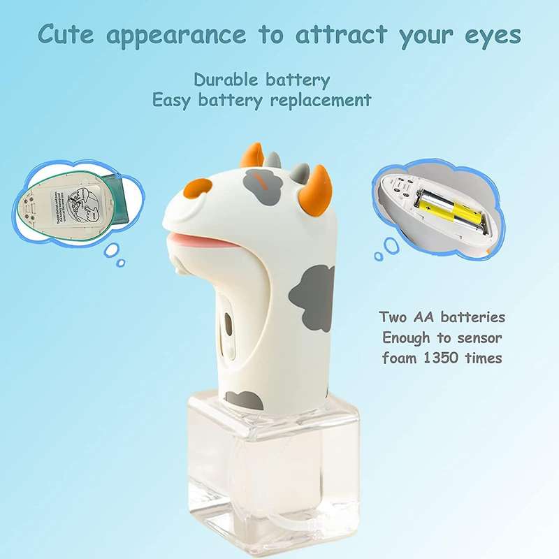 Automatic Soap Dispenser Press less Hand Soap Dispenser for Kids,IPX6 Waterproof Foam Dispenser 8.7O