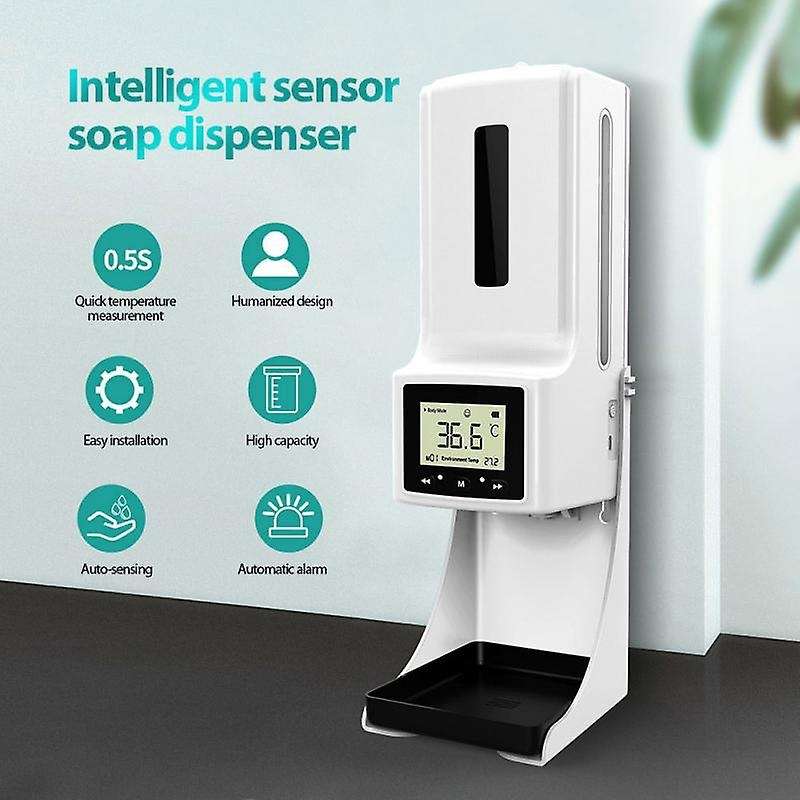 Automatic Soap Dispenser Stand with Temperature Measuring for Homeschool Hotel Shop Market Public Pl