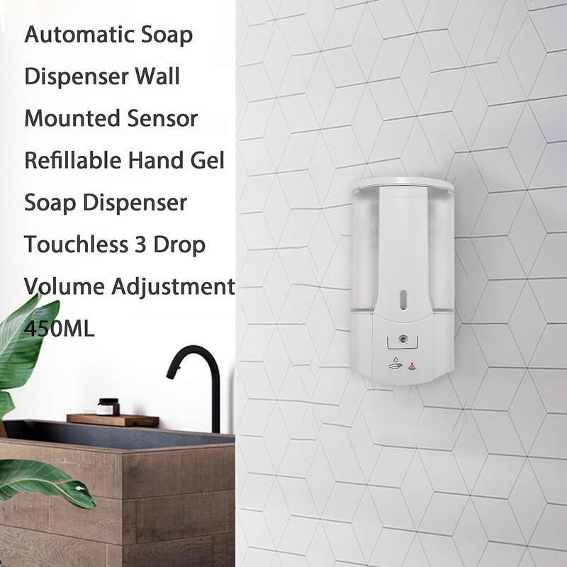 Automatic Soap Dispenser Sensor Refillable Hand Gel Soap Dispenser Touchless 3 Drop Volume Adjustme