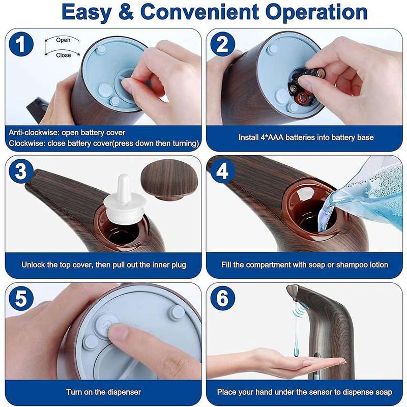 Automatic Soap Dispenser, Touchless Soap Dispenser with Clear Window 400ML Liquid Wall Mounted Soap