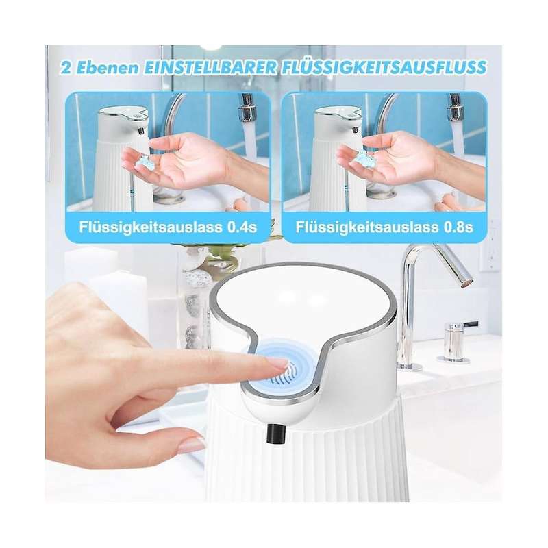 Automatic Soap Dispenser, Automatic Wall Mount Soap Dispenser, 400ml Usb Rechargeable Electric Soap