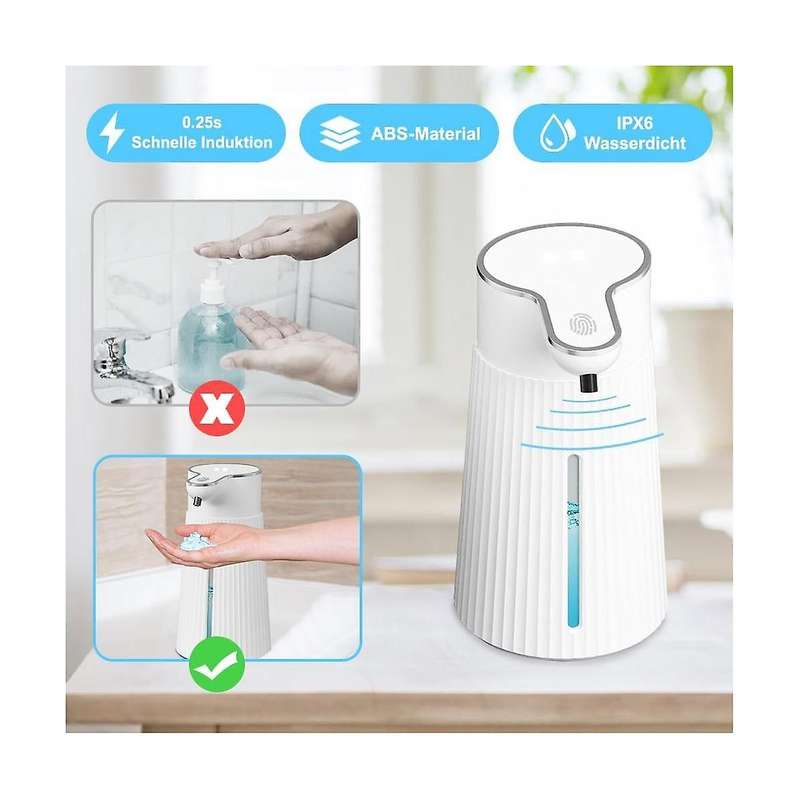 Automatic Soap Dispenser, Automatic Wall Mount Soap Dispenser, 400ml Usb Rechargeable Electric Soap