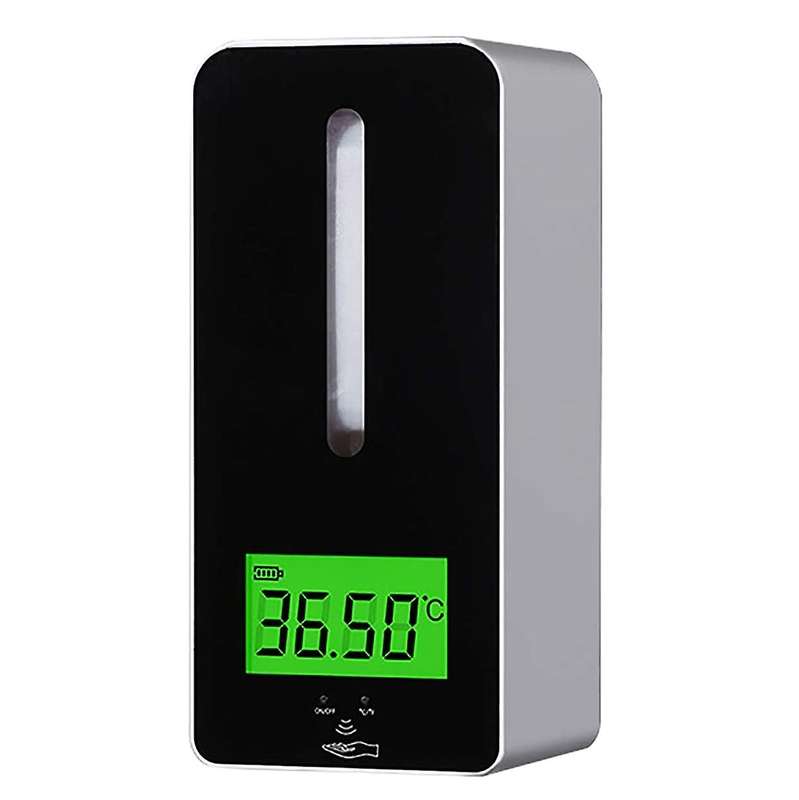 Automatic Touchless Wall Mount Hand Sanitizers Soap Dispenser,Infrared Sensor Foam Bottle Thermomete