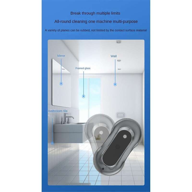 Automatic Water Spray Window Cleaning Robot with Ultra-thin Body, Auto Path Planning & Powerful 350