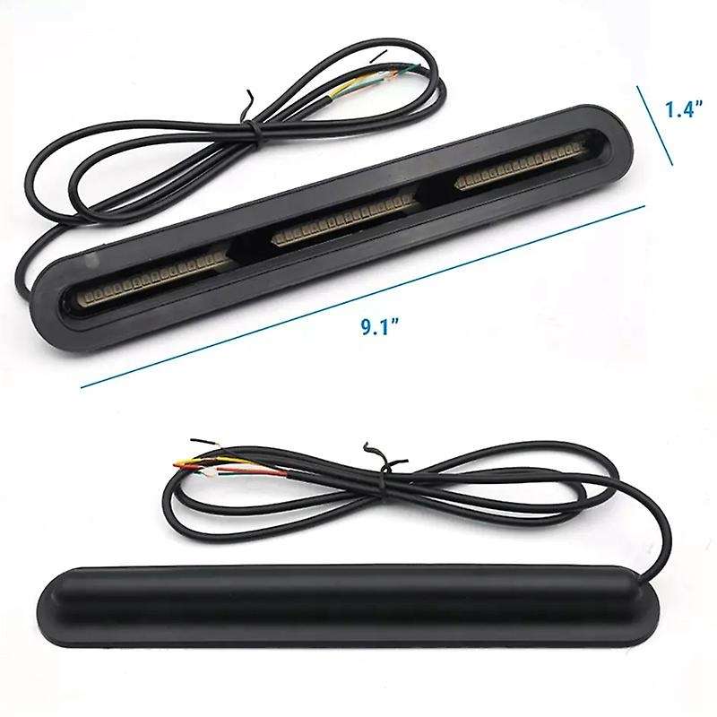 Automobile 60LED Rear Glass LED Water Turn Signal Driving Flashing Brake Tail Light