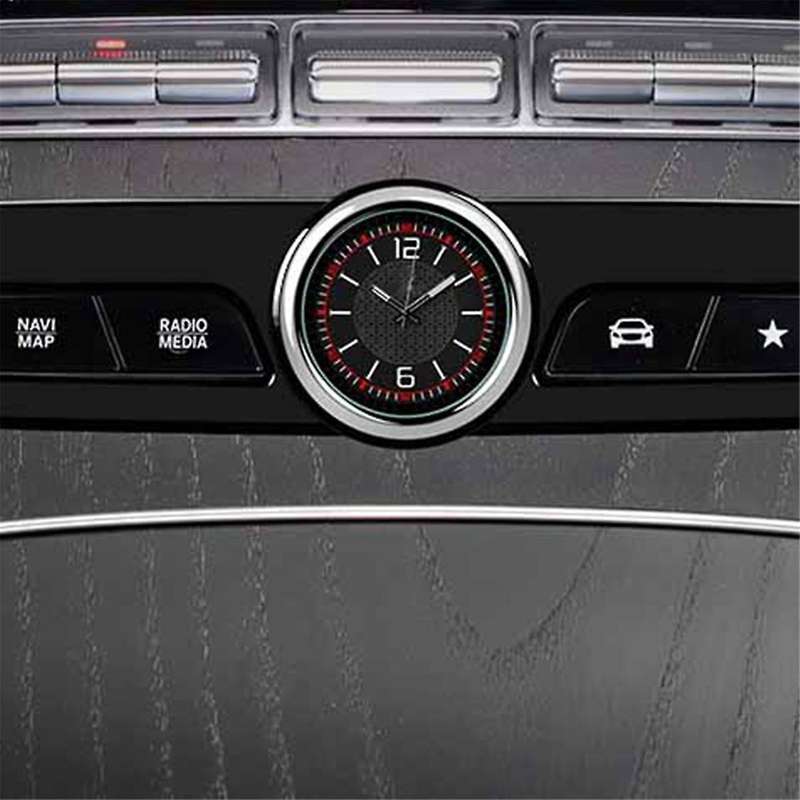 Automobile Central Control Clock Central Control Decoration Clock for Black Car Interior Decoration