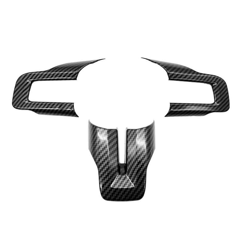 Automobile Carbon Fiber Steering Wheel Decorative Frame Sticker Kit for 2015-2023 Car Interior Modi