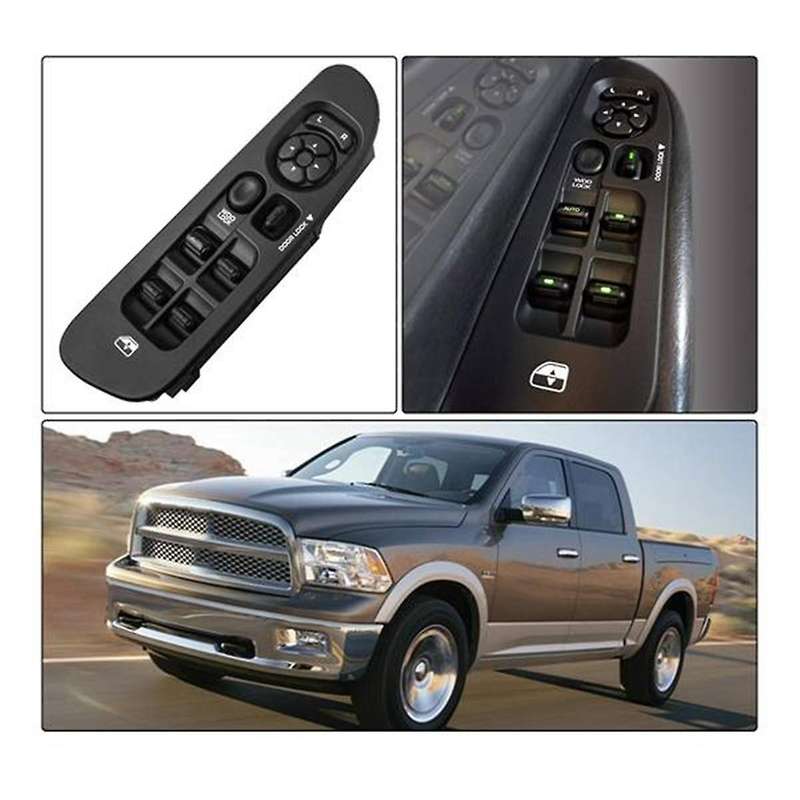 Main Driver + Rear Passenger Position Window Lift Switch Panel Frame for Ram 2002-2008 5hz72xdvab 5h