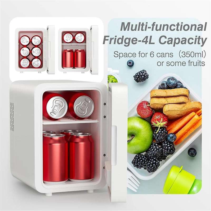 Makeup Fridge with Led Light Mirror 4l Mini Fridge for Bedroom Car Small Refrigerator for Cosmetics