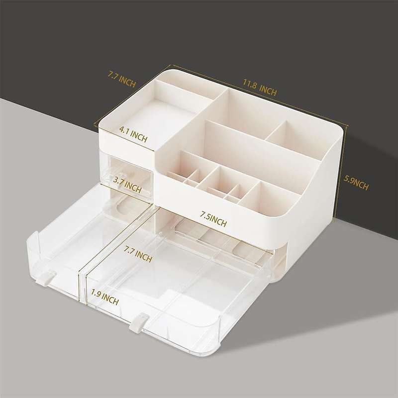 Makeup Organizer Vanity Organizer with Pull Out Drawer Capacity Cosmetic Storage Makeup Brush Holde