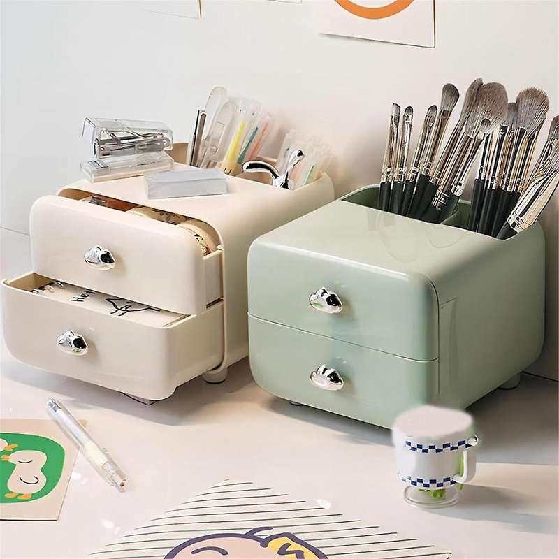 Makeup Organizer+Drawers,Makeup Brush Holder,Makeup Brush Organizers and Storage,Skincare Organizer,