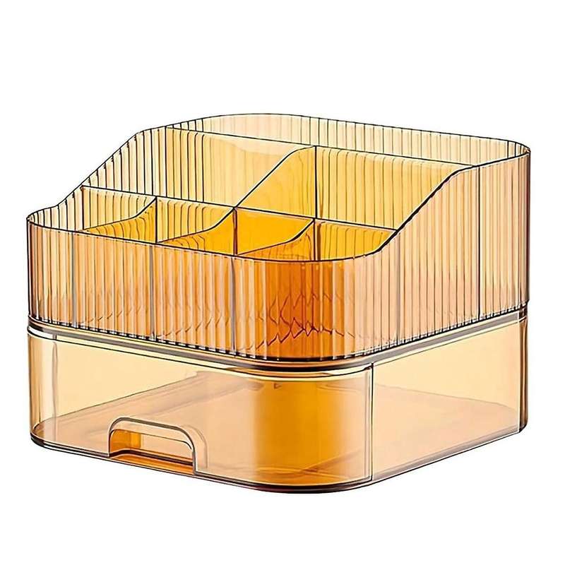 Makeup Organizer with Stackable Drawer Countertop Vanity Cosmetics Organizers for Skincare Perfumes