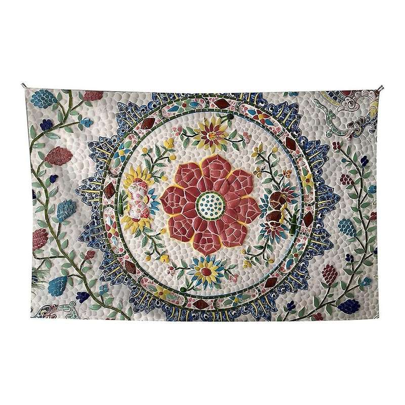 Mandala Wall Tapestry Floral Printed Tapestry Wall Hanging Bohemian Style Apartment Bedroom Decor 75