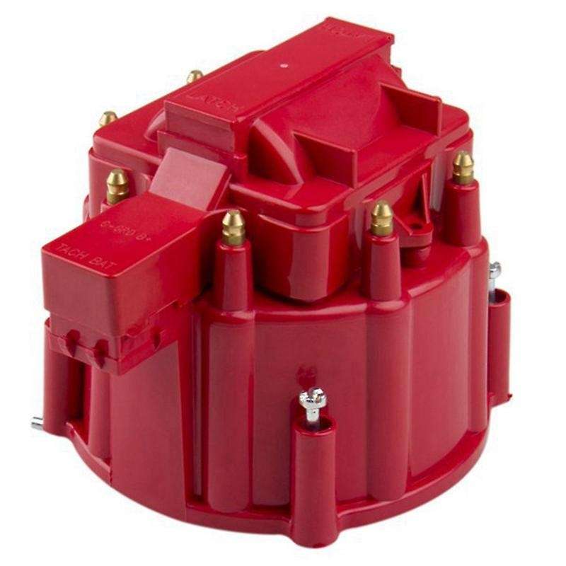 Male HEI Distributor Cap Coil and Rotor Replacement for BBC 305 350 454 Red