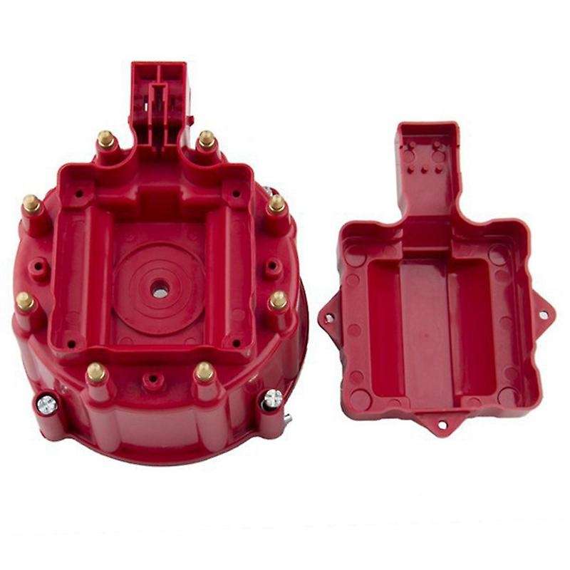 Male HEI Distributor Cap Coil and Rotor Replacement for BBC 305 350 454 Red
