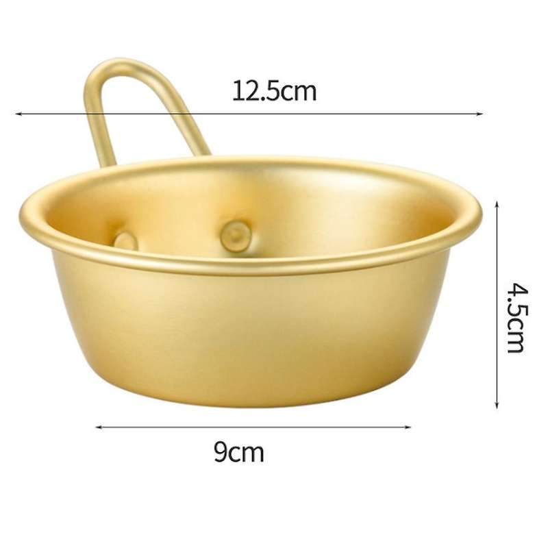 Makgeolli Bowls Aluminum Korean Bowls for Korean Raw Rice Wine, 3pcs