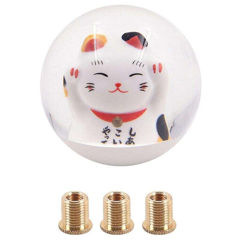 Maneki Fortune Round Gear Ball SHIFT KNOB M8 M10 M12 Adapter