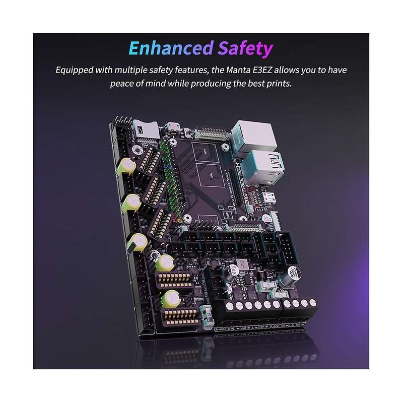 Manta E3EZ V1.0 Mainboard 32 Bit Silent Control Board Work with CB1/CM4 Support Klipper Drop-in Mo