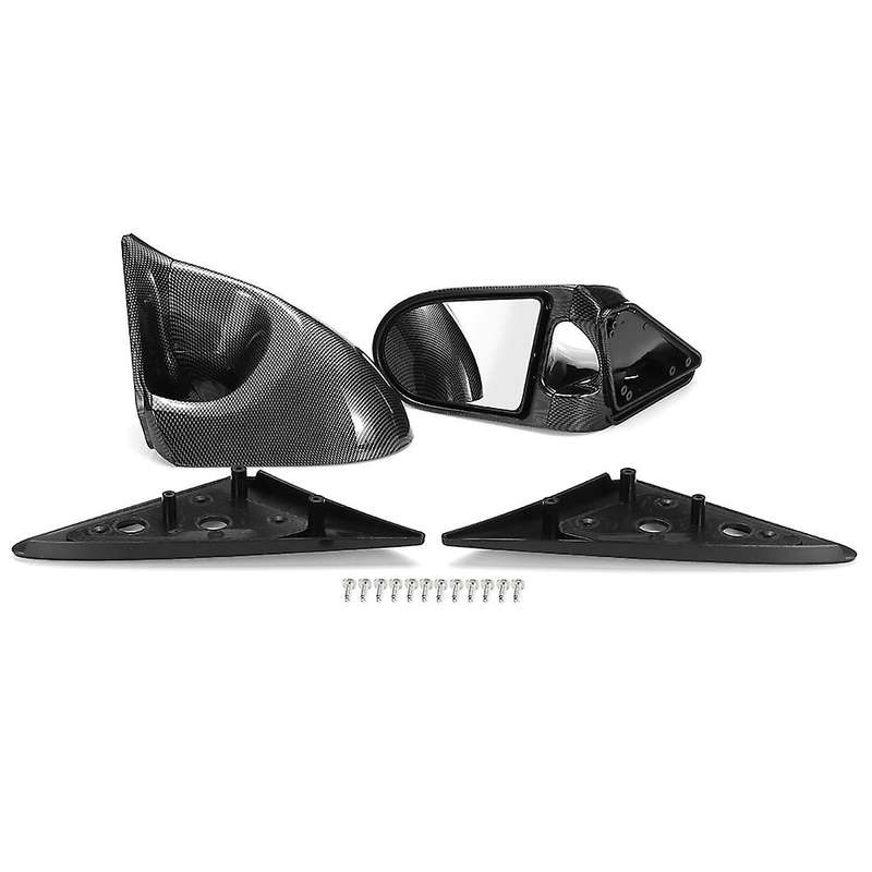 Manual Adjustable Spoon Style 2x Car Side Door Mirror Rearview Mirror Assembly for Eg 2dr 1992-1995