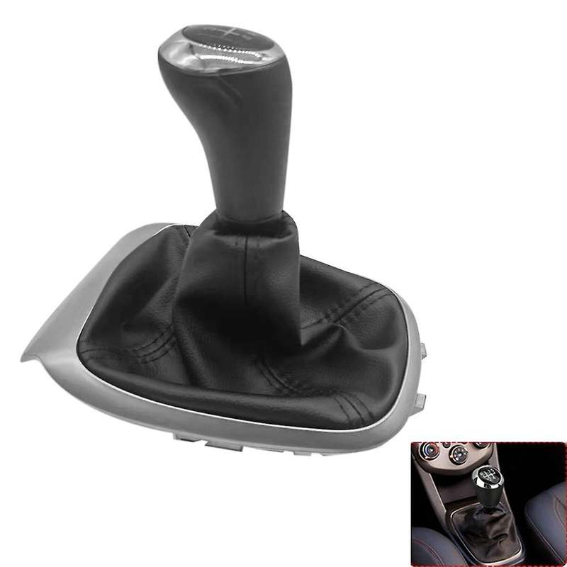 Manual 5 Speed Gear Stick Shift Lever Head Ball with Leather Boot for Aveo 2011-2014 1.4T