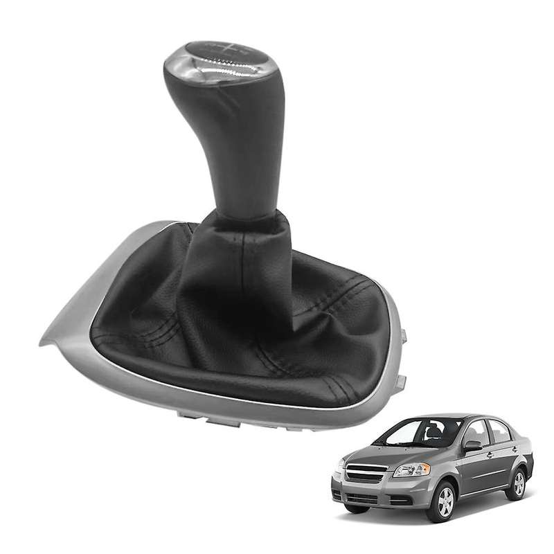 Manual 5 Speed Gear Stick Shift Lever Head Ball with Leather Boot for Aveo 2011-2014 1.4T
