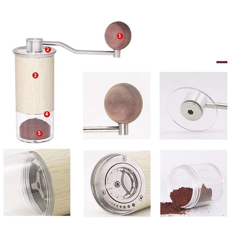 Manual Coffee Grinder Manual Grain Grinder with Manual Adjustable Setting Stainless Steel Whole Bean