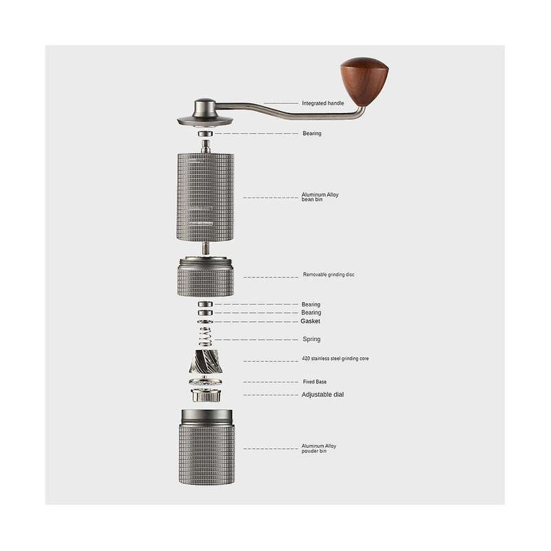Manual Coffee Grinder Portable Coffee Bean Grinder Multi Grind Level for Espresso Maker Stainless S