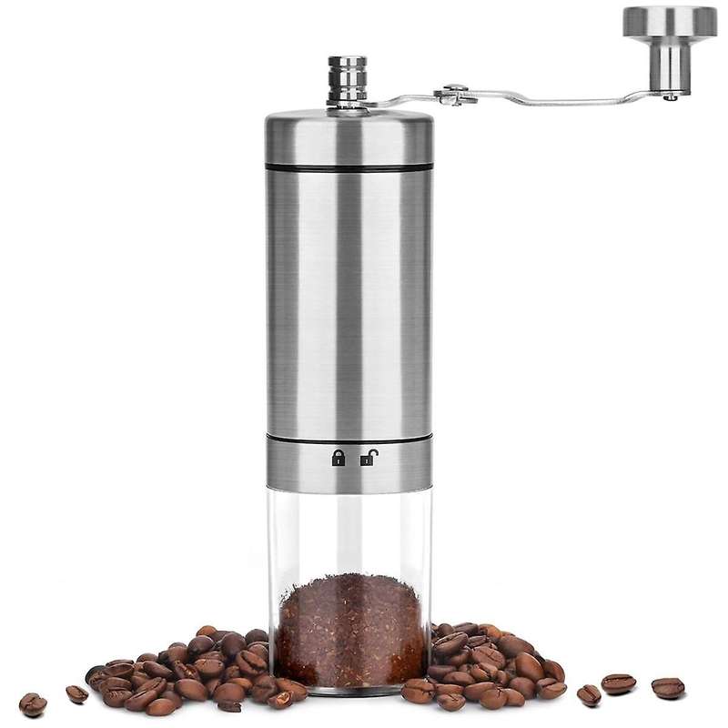 Manual Coffee Grinder,Stainless Steel Hand Coffee Grinder Manual with Foldable Handle,Adjustable Cof