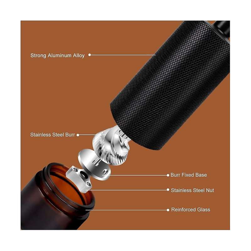 Manual Coffee Grinder, Premium Cnc Stainless Steel Conical Burr Mill for French Press/espresso/turk
