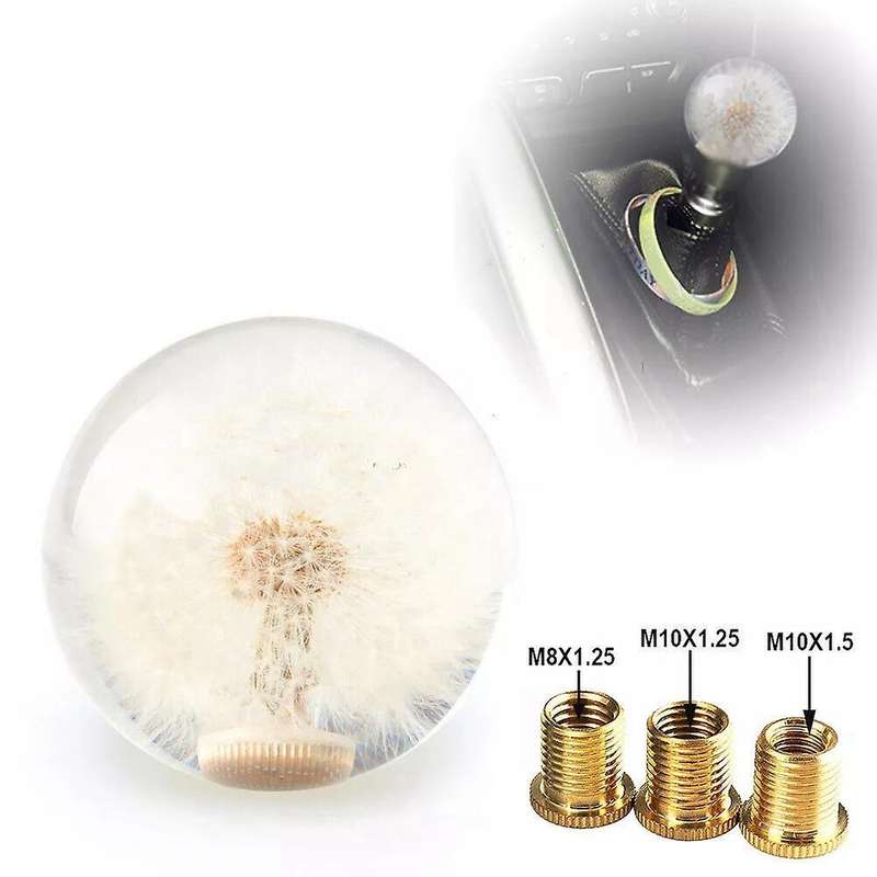Manual Gear Shift Knob Crystal Ball with Real Dandelions Flowers Car Shift Knobs Gear Shifter Knob w