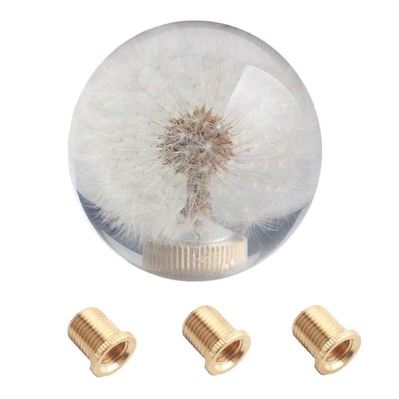 Manual Gear Shift Knob Crystal Ball with Real Dandelions Flowers Car Shift Knobs Gear Shifter Knob w