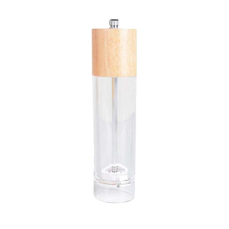 Manual Spice Pepper Grinder Mill Oak Acrylic Seasoning Grinder Adjustable Ceramic Cooking Grill Kit