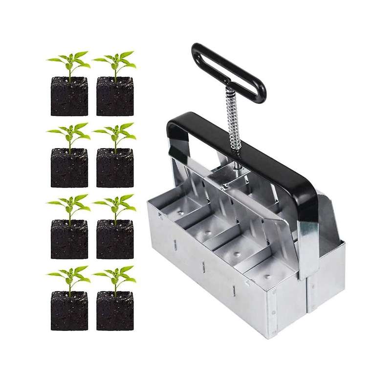 Manual Soil Block Maker Double 1 Out 8 Soil Blocker Garden Tool Soil Block Maker Block Manufacturin