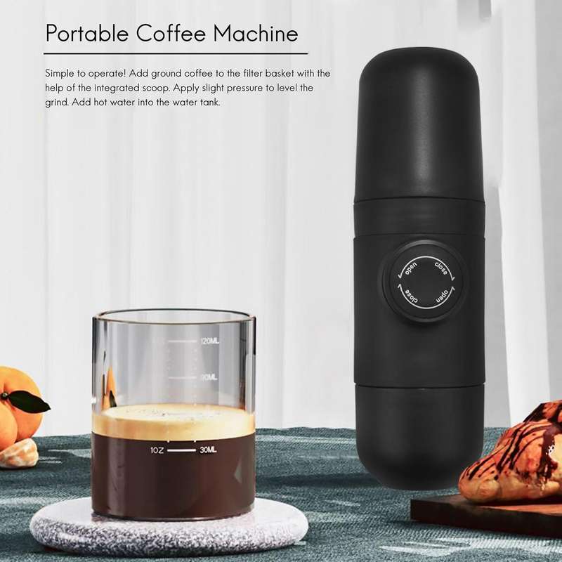 Manual Portable Espresso Machine Outdoor Mini Coffee Maker Push Coffee Cup for Car Travel Camping Hi