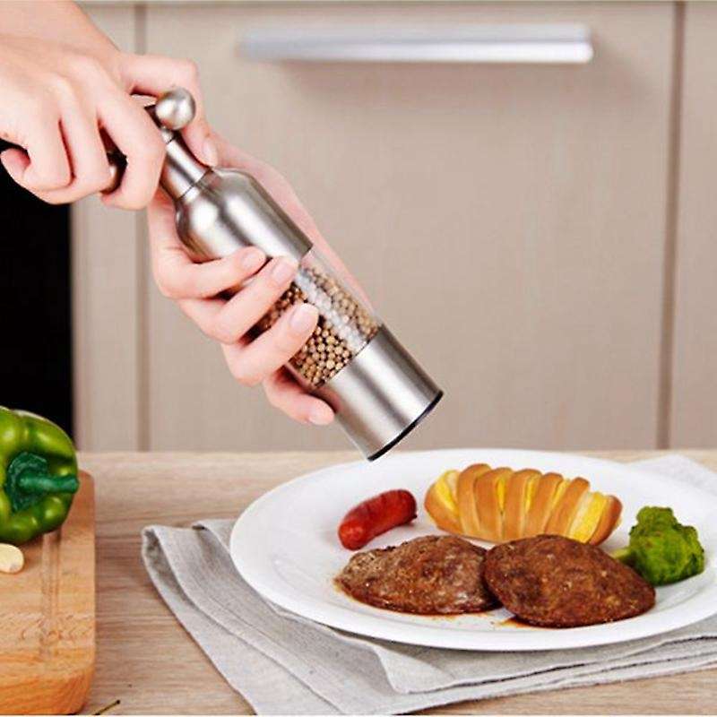 Manual Salt Pepper Mill Grinder Stainless Steel Faucet Valve Shape Grinder Sauce Grinder