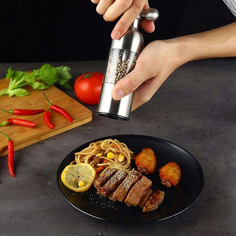 Manual Salt Pepper Mill Grinder Stainless Steel Faucet Valve Shape Grinder Sauce Grinder