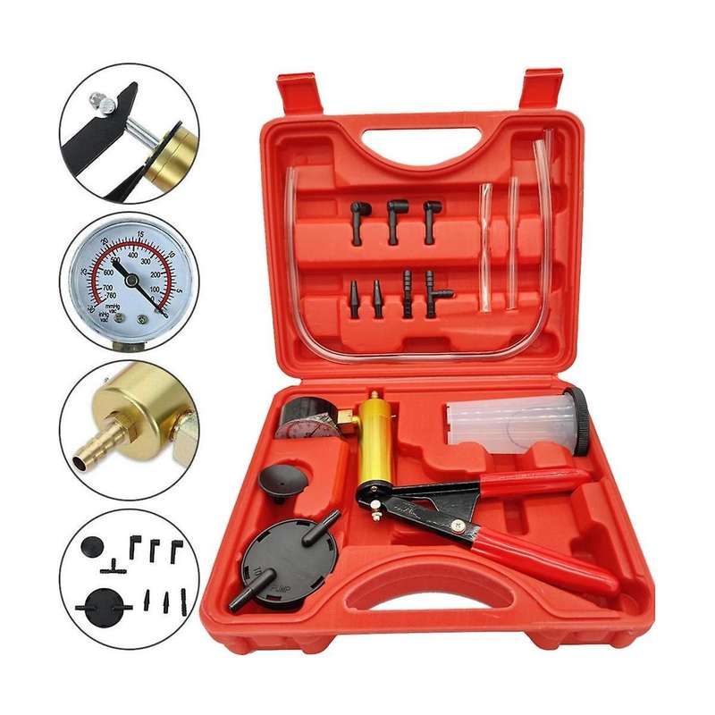 Manual Vacuum Pump Set Brake Fluid Discharge Tool Auto Repair Tool Aluminum Pump Pressure Vacuum Ga