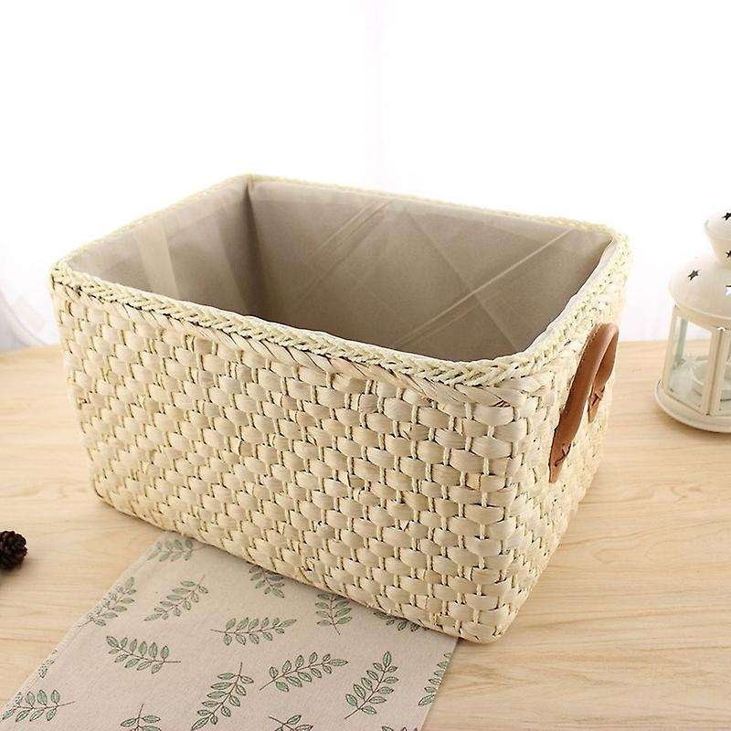 Manual Woven Storage Basket Handmade Laundry Wicker Baskets Sundries Organizer Clothes Toys Contain