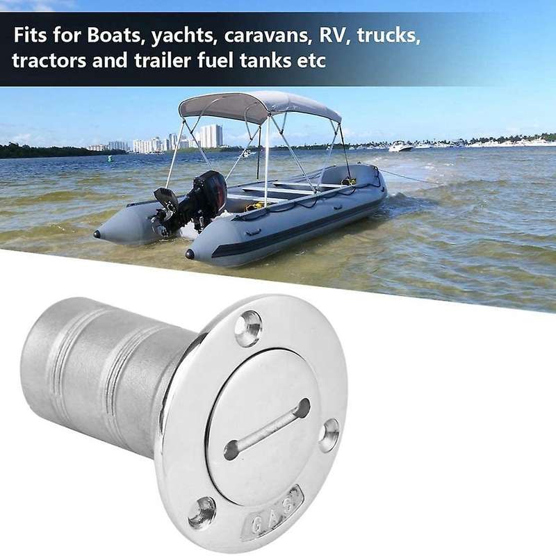 Marine Boat Deck Fuel Filler with Key Cap 38mm 1.5 in 316 Stainless Steel Boat Gas Cap Key Hardware