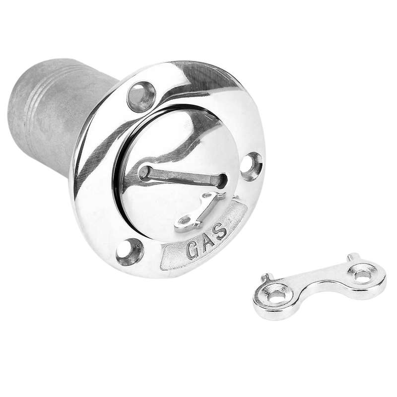Marine Boat Deck Fuel Filler with Key Cap 38mm 1.5 in 316 Stainless Steel Boat Gas Cap Key Hardware