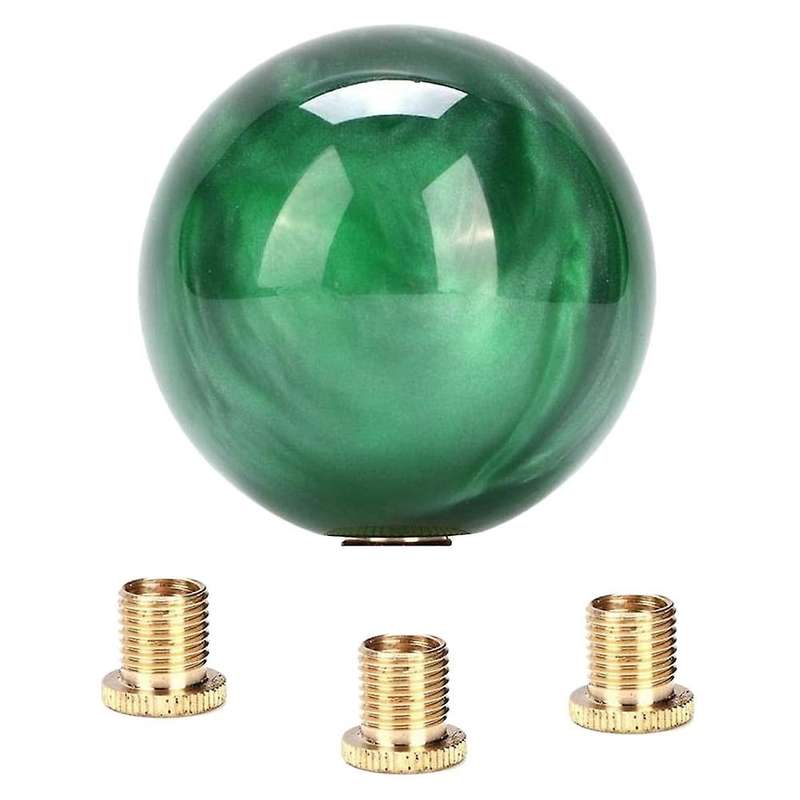 Marble Style Round Ball Shift Knob Acrylic Shifter Knobs Stick Shift Knobs with 3 Adapter for Manual