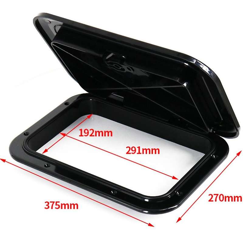 Marine Deck Access Hatch & Lid Boat Deck Hatch Access Hatch & Lid - (14.75 Inch x 10.6 Inch) (Black)