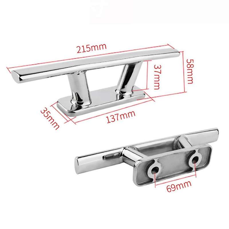 Marine Stainless Steel Mooring Cleat Dock Cleat Fit for Marine Boat Yacht Accessories,2pcs,8 Inch