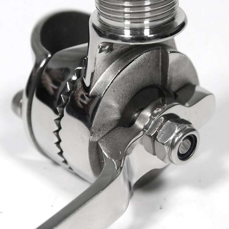 Marine VHF Antenna 316 Stainless Steel Adjustable Base Mount Mirror Polished Antenna Mount for Boat